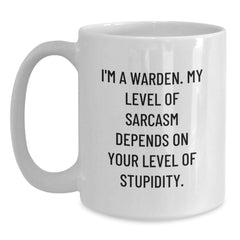Warden Gifts, Funny White Coffee Mug, I'm A Warden, Birthdays, Gifts from Friends and Family, Unique Gift Ideas for Warden Enthusiasts - Main