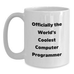 Computer Programmer Gifts, Funny Quote Mug, Gifts from Men to Friends, White 11oz/15oz Ceramic Mugs for Graduation - Main