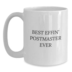 Funny Postmaster Gifts from Friends, Unique White Coffee Mug for Postmaster, Christmas Unique Gifts - Main