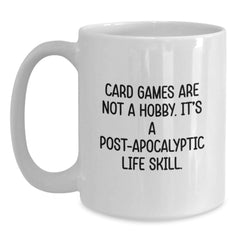 Funny Card Games Gifts for Card Game Enthusiasts Gifts from Friends and Family White Coffee Mug - Main