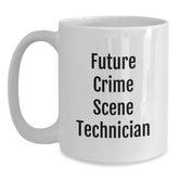Funny Quote White Coffee Mugs for Crime Scene Technician Gifts from Friends for Christmas - Main
