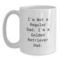 Golden Retriever Dog Funny Gifts from Dad, White Coffee Mug for Golden Retriever Lovers, I'm Not A Regular Dad, Gift for Birthday - Main