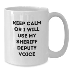Funny Sheriff Deputy Christmas Unique Gifts from Men, Gifts for Sheriff Deputy Friends, Unique White Coffee Mug - Additional