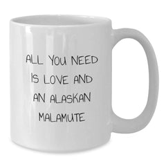 Alaskan Malamute Dog Lovers Gifts from Family Members for Alaskan Malamute Dog Owners Funny Birthday Unique Gifts White Coffee Mug - Additional