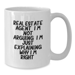 Real Estate Agent Humor White Coffee Mug Gifts from Friends for Christmas Unique Presents - Additional