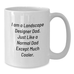 Landscape Designer Dad Gifts, Funny White Coffee Mug for Birthday, 'I Am A Landscape Designer Dad' Quote - Gifts from Dad to Landscape Designer - Additional