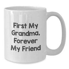 Grandma Gifts, White Coffee Mugs with Funny Quote - Gifts from Family for Grandma - Unique Christmas Unique Gifts for Women - Additional