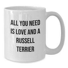 Funny Russell Terrier Dog White Coffee Mug Gifts from Friends for Russell Terrier Dog Lover, Birthday Unique Gifts, Russell Terrier Dog Inspiration - Additional