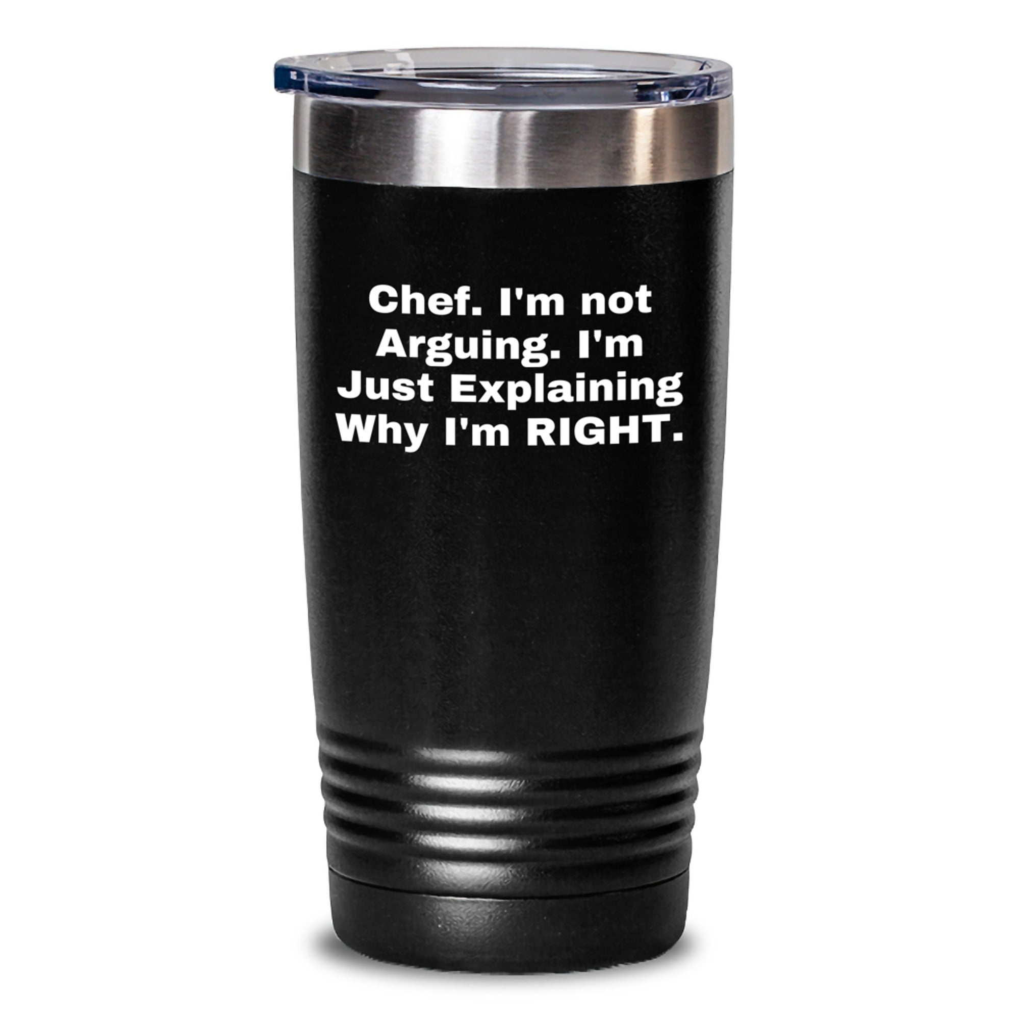 Funny Chef Quotes Tumbler Gifts from Friends to Chef, Perfect for Men and Women, Christmas Unique Presents for Chef, Chef Tumbler with Lid - Main