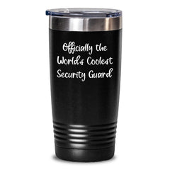Funny Security Guard Gifts from Friends for Men, Women, Coworkers, and Family - 'Officially The World's Coolest Security Guard' Tumbler for Graduation Unique Gifts - Main
