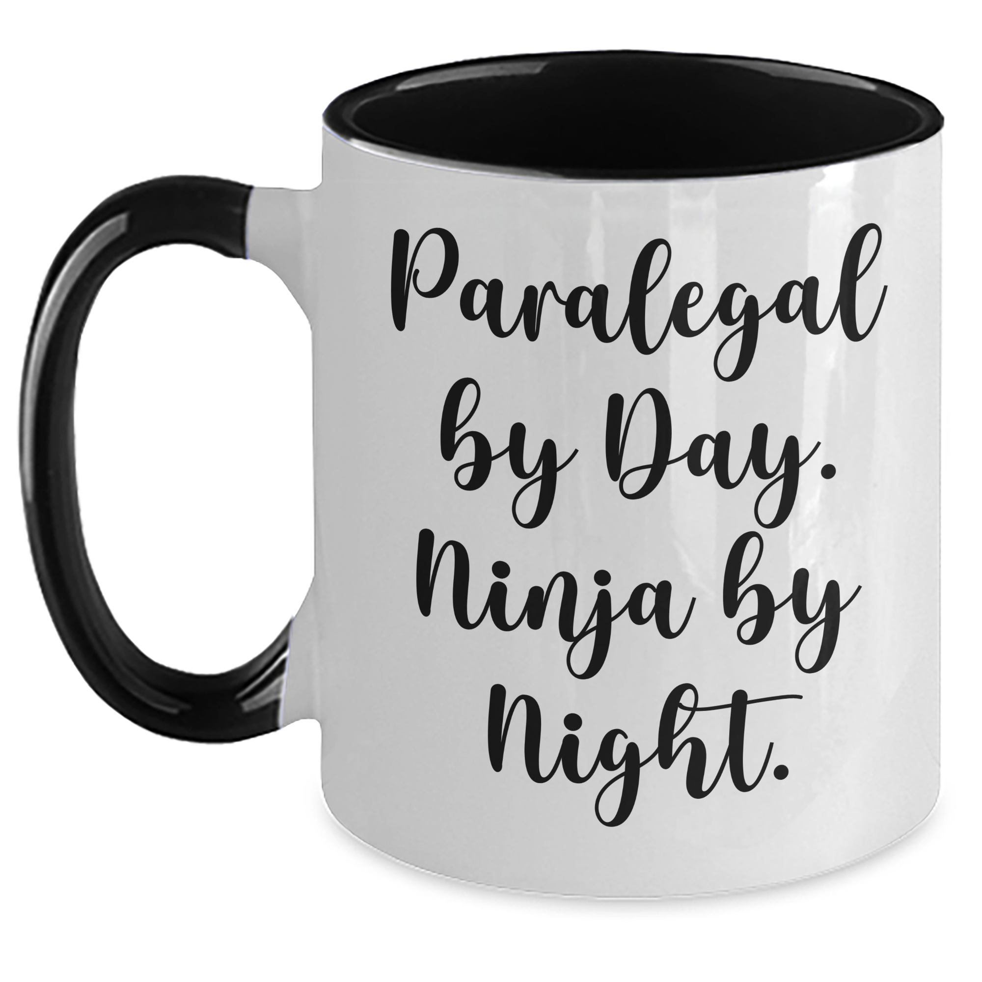 Paralegal By Day Ninja By Night Funny Two Tone Coffee Mug Gift for Men from Family - Main