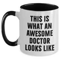 Funny Doctor Gifts from Men for Awesome Doctor on Father's Day - Two Tone Coffee Mug - Main