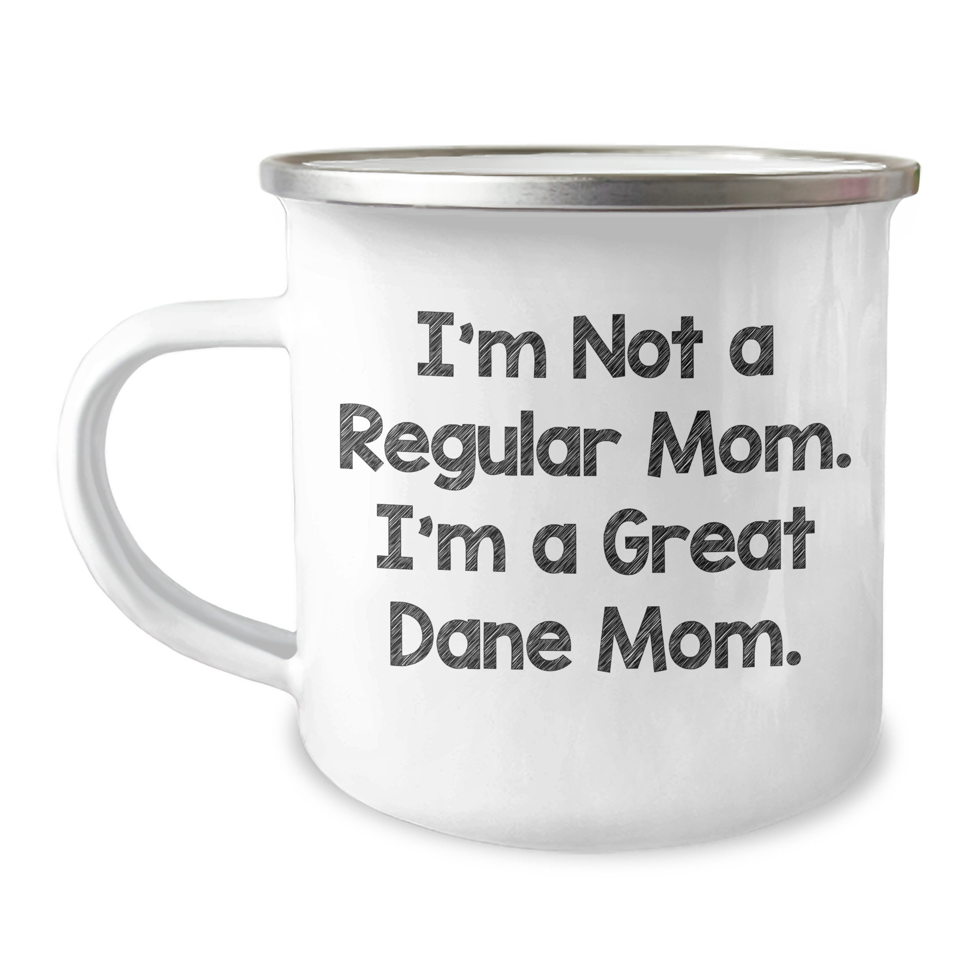Funny Great Dane Dog Mom Camping Mug Gifts for Her from Friends, 'I'm Not A Regular Mom. I'm A Great Dane Mom.' on Father's Day - Image 1