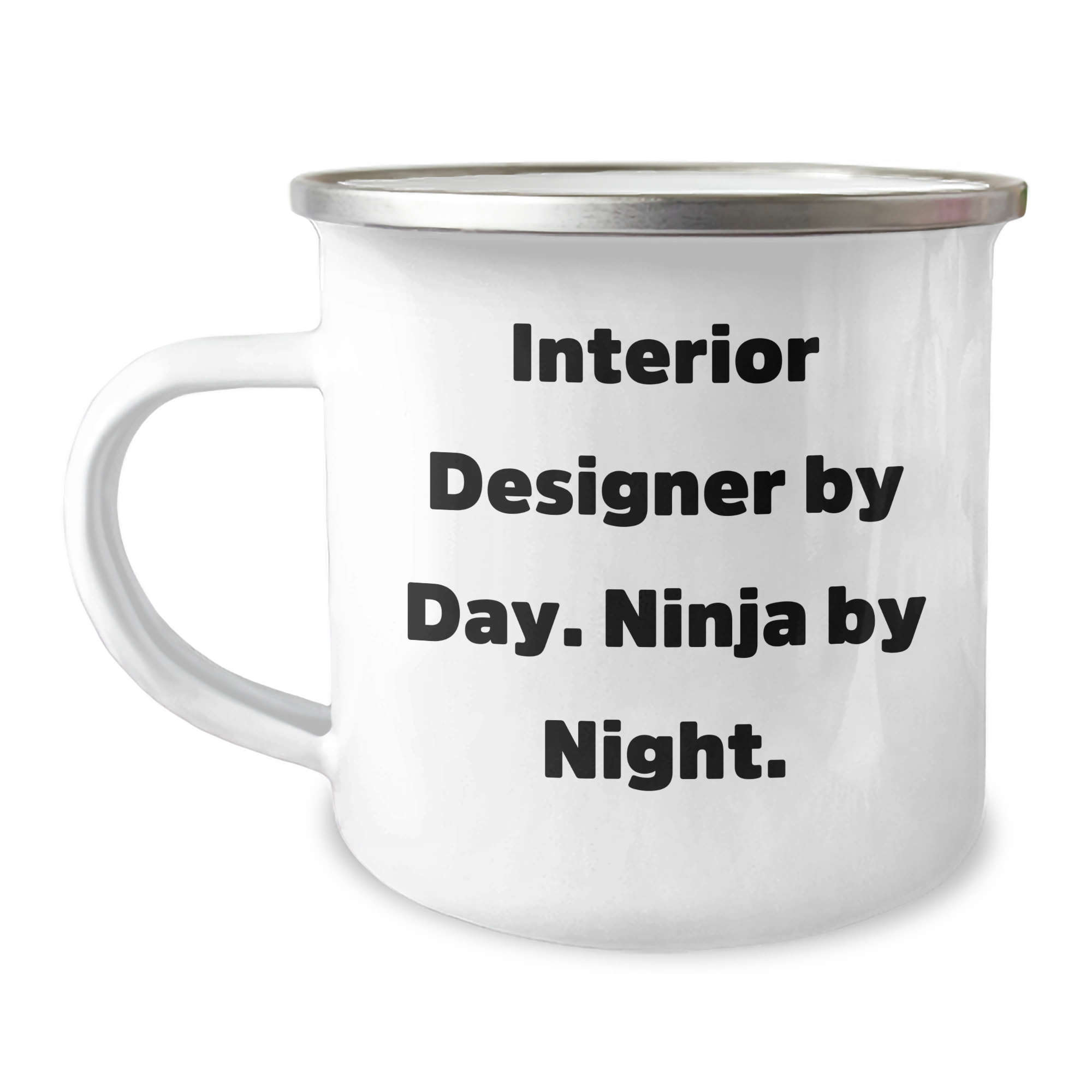 Interior Designer Gifts from Men for Father's Day - Funny Camping Mug - 'Interior Designer By Day. Ninja By Night.' - Image 1