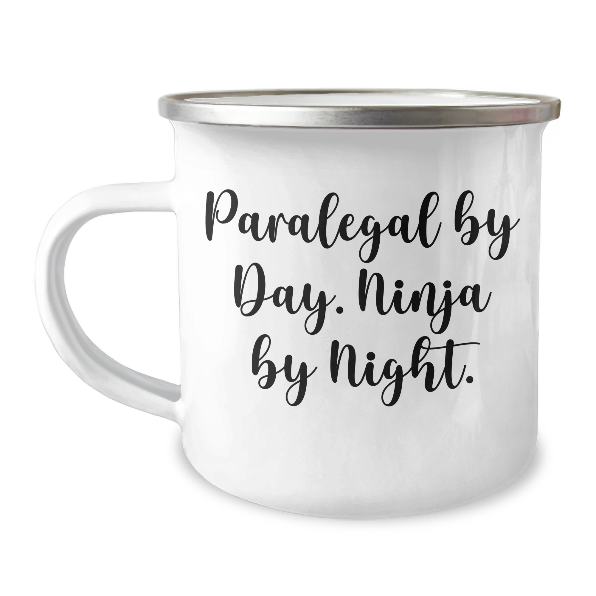Paralegal Ninja Gifts from Friends and Family - Funny Camping Mug for Men - 'Paralegal By Day. Ninja By Night.' - Image 1