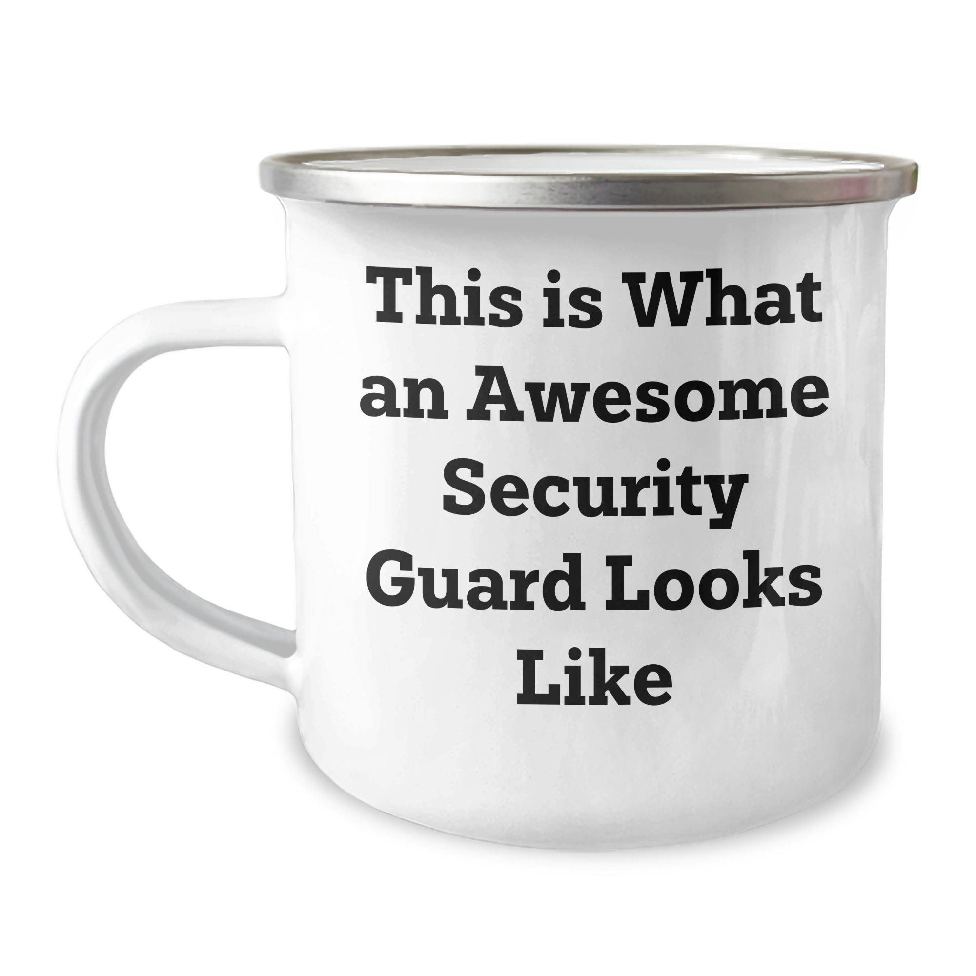 Funny Security Guard Gifts from Friends for Graduation - This Is What An Awesome Security Guard Looks Like, 12 oz Camping Mug - Image 1