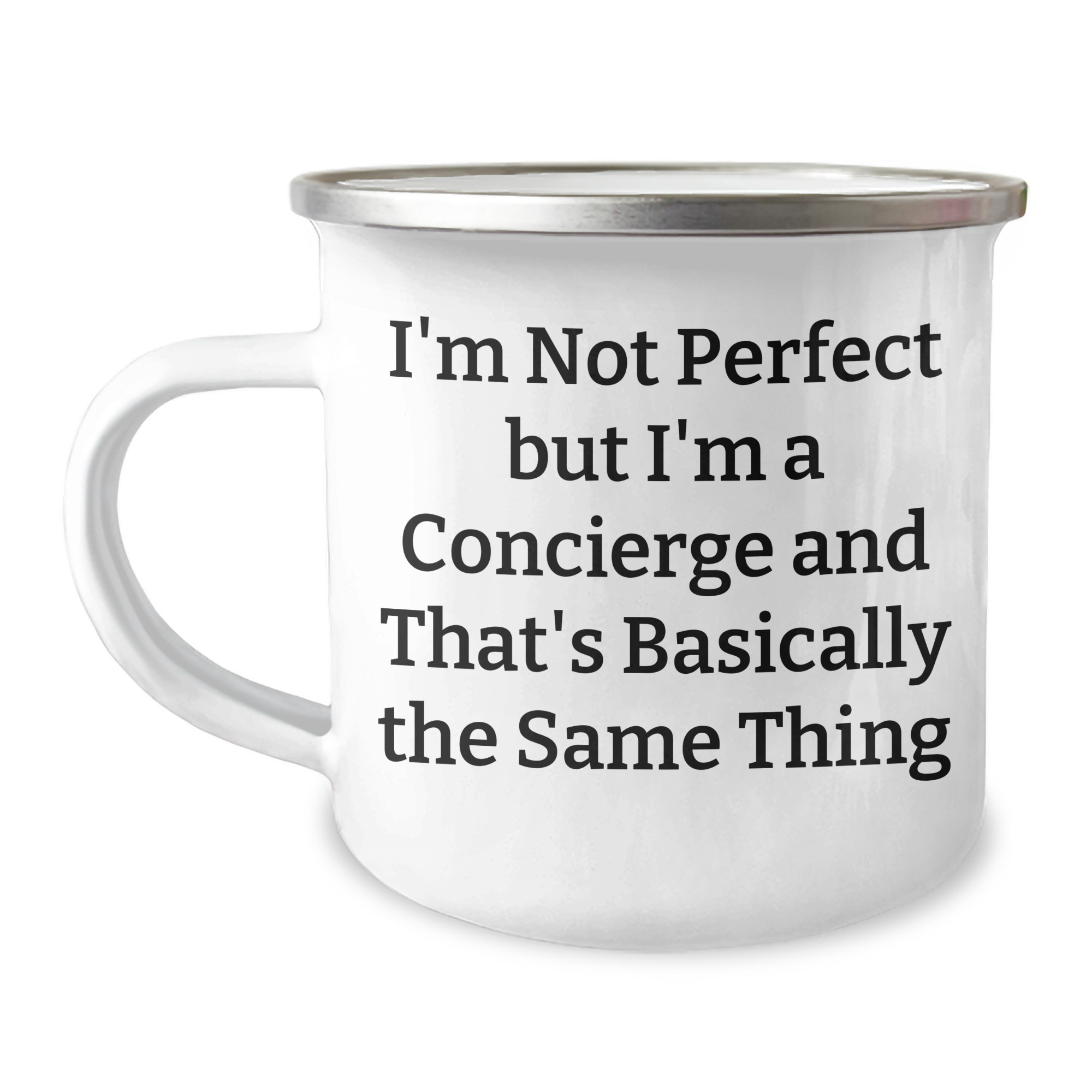 Funny Concierge Gifts from Friends to Family - Camping Mug for Graduation with Inspirational Quote 'I'm Not Perfect' - Unique Graduation Gifts - Image 1