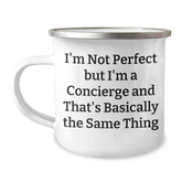 Funny Concierge Gifts from Friends to Family - Camping Mug for Graduation with Inspirational Quote 'I'm Not Perfect' - Unique Graduation Gifts - Image 1