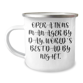 Operations Manager Gifts from Family, Men, or Coworkers - Funny Camping Mug for Operations Manager, Graduation Unique Gifts - Image 1