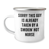 Funny Nursing Quotes Gifts for Men from Friends on Father's Day - 12 oz Stainless Steel Camping Mug - Image 1