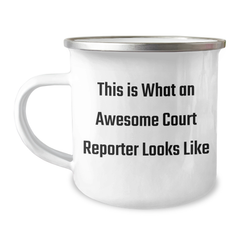 Funny Court Reporter Gifts, Inspirational Court Reporter Quote, Camping Mug for Father's Day from Friends, Unique Gifts for Court Reporter Men - Image 1