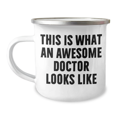 Funny Doctor Gifts for Him - This Is What An Awesome Doctor Looks Like, Camping Mug for Father's Day from Men - Image 1