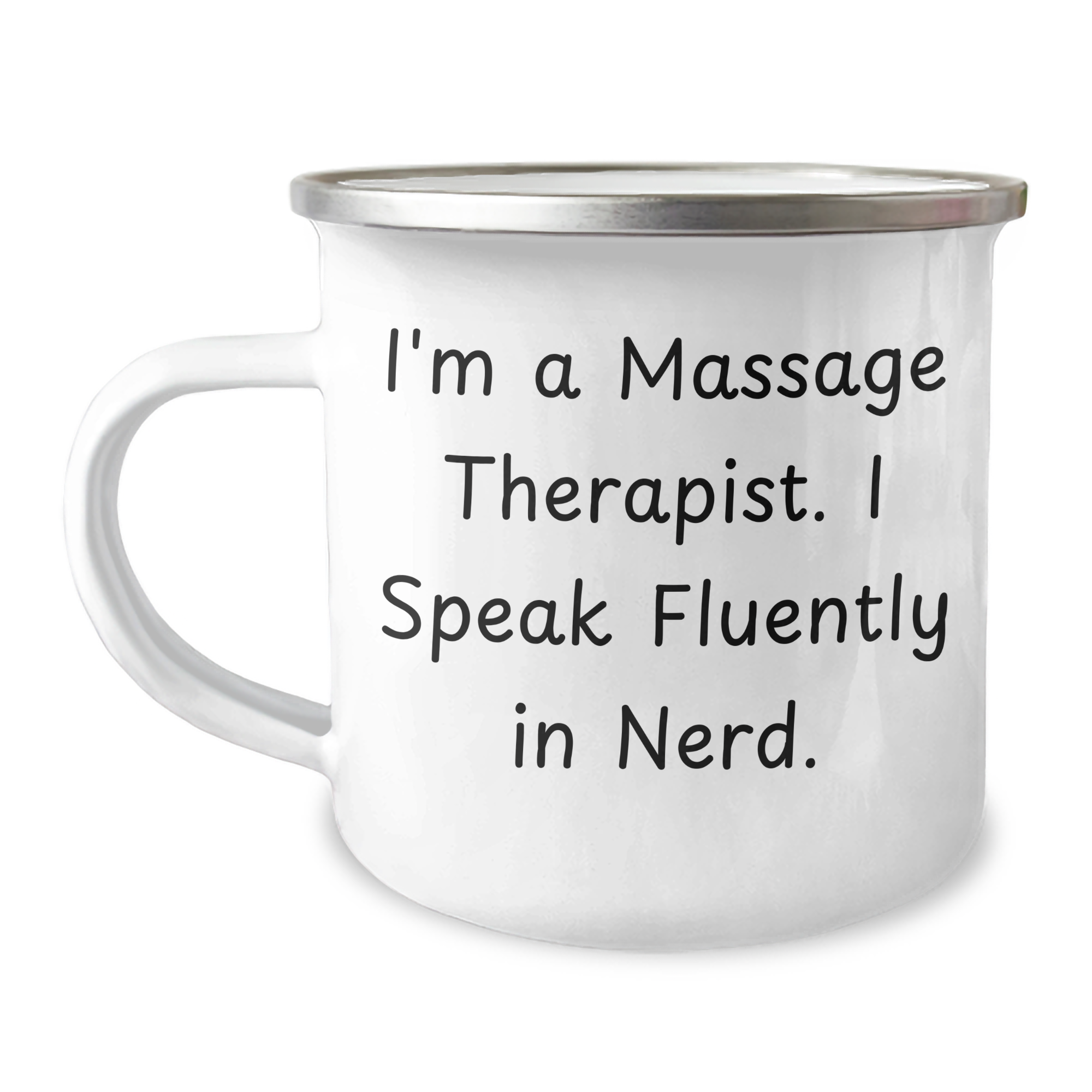 Funny Massage Therapist Gifts from Men - I'm A Massage Therapist. I Speak Fluently In genius. - Camping Mug for Father's Day - Image 1