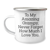 Funny Grampy Gifts for Men, To My Amazing Grampy, Camping Mug for Graduation, Gifts from Family, Grampy Love - Image 1