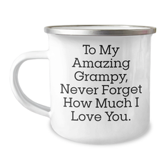 Funny Grampy Gifts for Men, To My Amazing Grampy, Camping Mug for Graduation, Gifts from Family, Grampy Love - Image 1