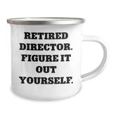 Funny Director Gifts from Friends for Men - 'Figure It Out Yourself' Camping Mug, 12 oz Stainless Steel with Enamel Finish, Graduation Unique Gifts - Image 2