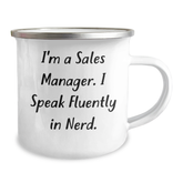 Funny Sales Manager Gifts from Friends - I'm A Sales Manager. I Speak Fluently In genius. - Father's Day Unique Gifts for Sales Manager - Image 2