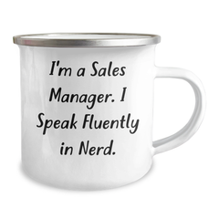 Funny Sales Manager Gifts from Friends - I'm A Sales Manager. I Speak Fluently In genius. - Father's Day Unique Gifts for Sales Manager - Image 2