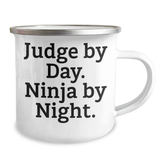 Judge Gifts for Men - Camping Mug by Day, Ninja by Night. Funny Quote, Father's Day Unique Gifts from Family - Image 2