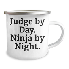 Judge Gifts for Men - Camping Mug by Day, Ninja by Night. Funny Quote, Father's Day Unique Gifts from Family - Image 2