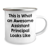 Funny Assistant Principal Gifts, Camping Mug for Men, 'This Is What An Awesome Assistant Principal Looks Like' Quote, Gifts from Friends, Family, Coworkers, Unique Father's Day Unique Gifts - Image 2