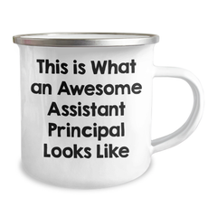 Funny Assistant Principal Gifts, Camping Mug for Men, 'This Is What An Awesome Assistant Principal Looks Like' Quote, Gifts from Friends, Family, Coworkers, Unique Father's Day Unique Gifts - Image 2