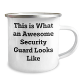 Funny Security Guard Gifts from Friends for Graduation - This Is What An Awesome Security Guard Looks Like, 12 oz Camping Mug - Image 2