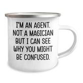 Agent Humor Gifts - 'I'm An Agent. Not A Magician But I Can See Why You Might Be Confused.' Funny Camping Mug for Graduation - Image 2