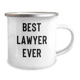Funny Lawyer Gifts from Best Lawyer Ever - 'Best Lawyer Ever' Enamel Camping Mug for Graduation Unique Gifts for Men, Women, Family, and Friends - Image 2