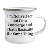 Funny Concierge Gifts from Friends to Family - Camping Mug for Graduation with Inspirational Quote 'I'm Not Perfect' - Unique Graduation Gifts - Image 2