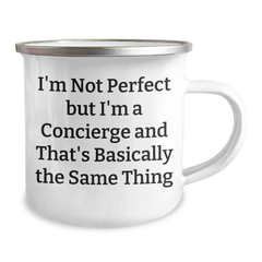Funny Concierge Gifts from Friends to Family - Camping Mug for Graduation with Inspirational Quote 'I'm Not Perfect' - Unique Graduation Gifts - Image 2