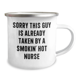 Funny Nursing Quotes Gifts for Men from Friends on Father's Day - 12 oz Stainless Steel Camping Mug - Image 2