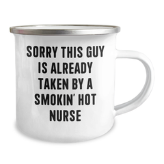 Funny Nursing Quotes Gifts for Men from Friends on Father's Day - 12 oz Stainless Steel Camping Mug - Image 2
