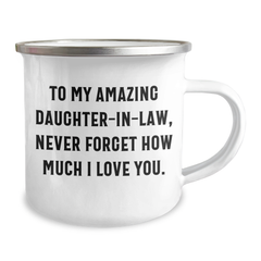 Daughter-in-law Gifts, To My Amazing Daughter-in-law, Funny Camping Mug for Graduation, Gifts from Dad, Daughter-in-law's Special Occasion - Image 2