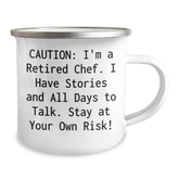 Chef's Guide to Camping Adventures, Funny Quote Inside, Graduation Unique Gifts from Friends to Chef, 12 oz Camping Mug for Men and Women - Image 2