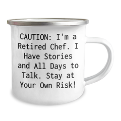 Chef's Guide to Camping Adventures, Funny Quote Inside, Graduation Unique Gifts from Friends to Chef, 12 oz Camping Mug for Men and Women - Image 2