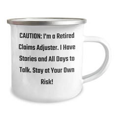 Claims Adjuster Humor Gifts from Men to Claims Adjuster Friends for Graduation Unique Gifts, Camping Mug with Quote, 12 oz Stainless Steel - Image 2