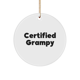 Grampy Circle Ornament, Funny Quote Gifts for Men, Gifts from Family, Unique Christmas Unique Gifts - Image 1