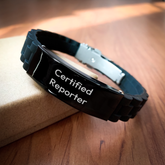 Reporter Gifts from Friends - Inspirational Certified Reporter Glide lock Clasp Bracelet for Men, Women, and Coworkers - Unique Graduation Gifts - Image 2