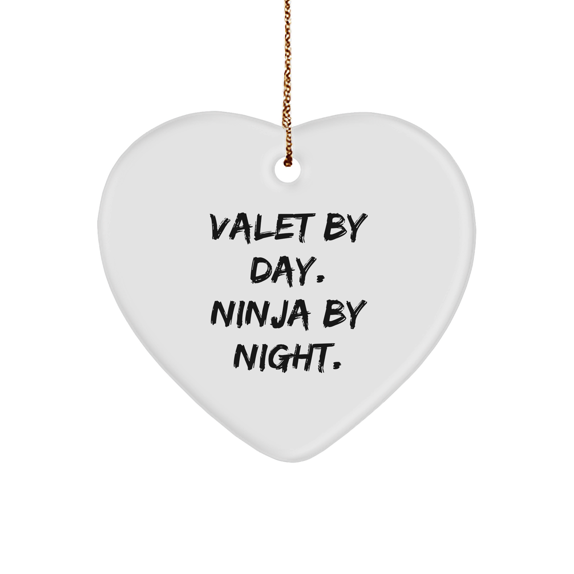 Valet Gifts from Men - Heart Ornament with Funny Quote, Christmas Unique Valet Gifts for Valet, Friends, Family, Coworkers - Image 1